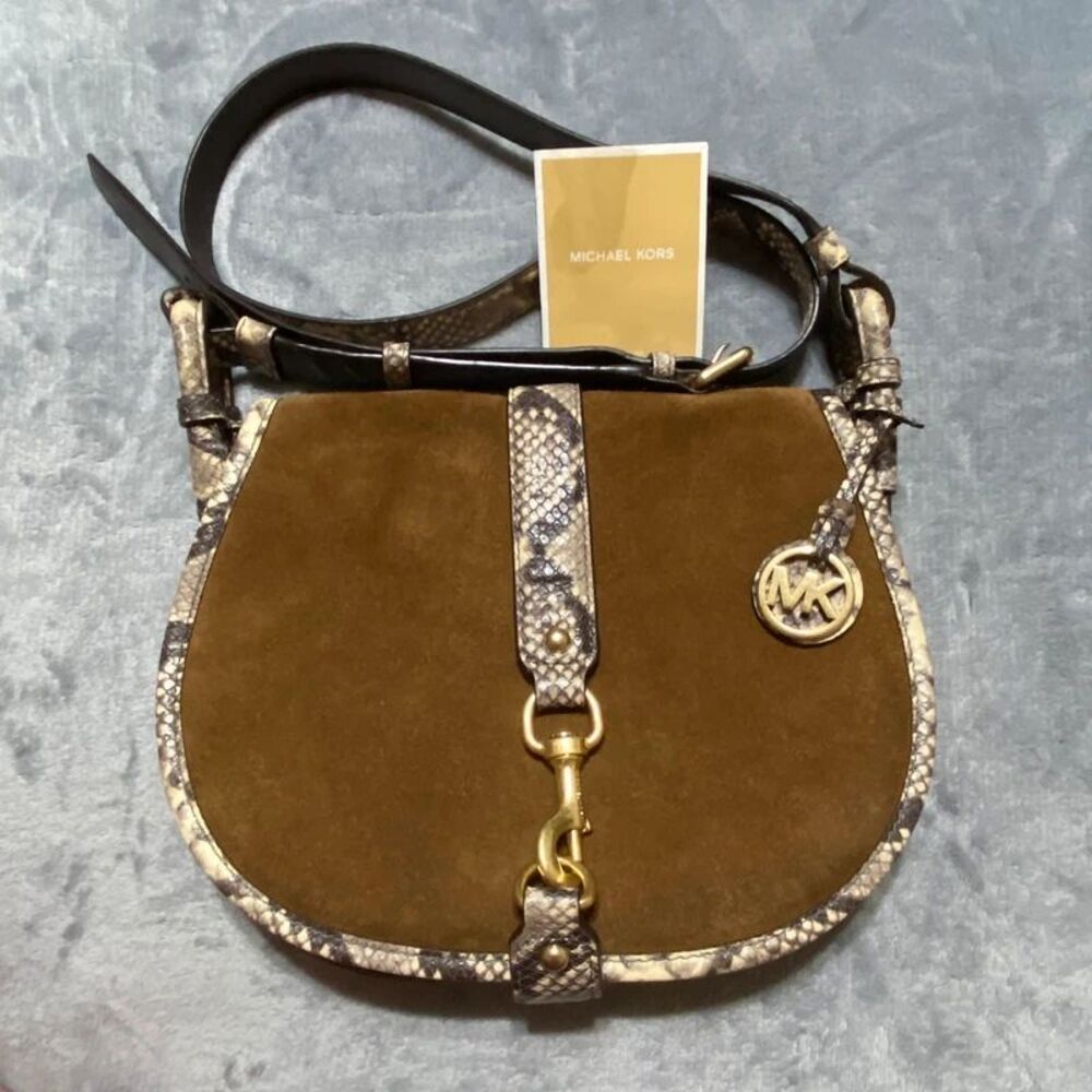Michael Kors Jamie Large Saddle Bag Dark Caramel